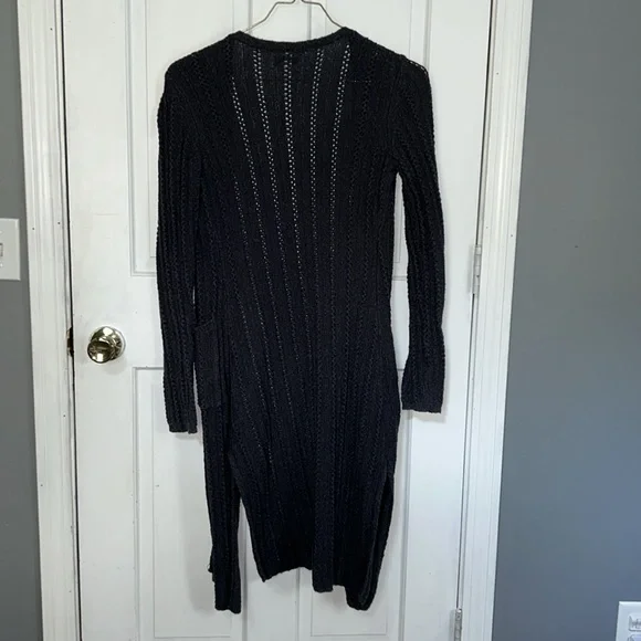American Eagle Extra Long Knit Cardigan Charcoal - Picture 5 of 5